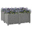 VIDAXL - vidaXL Lit surélevé 80x80x38 cm Polypropylène - vignette