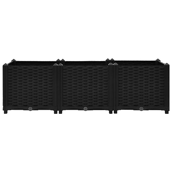 VIDAXL - vidaXL Lit surélevé 120x40x38 cm Polypropylène - large