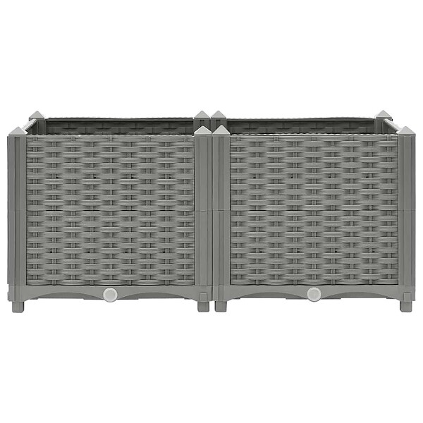 VIDAXL - vidaXL Lit surélevé 80x40x38 cm Polypropylène - large