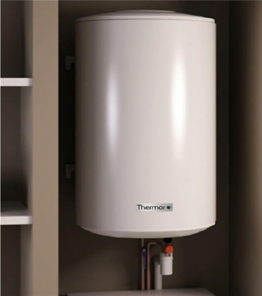 THERMOR - Chauffe-eau électrique compact Stéatis Thermor - Vertical - Mural  - 150L - 1800W - Blanc - large