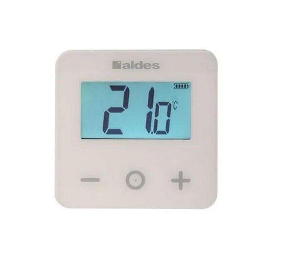 ALDES - Thermostat d'ambiance sans fil à transmission par onde radio et touches tactiles - Alimentation 2 piles standard type AAA 1,5 - ALDES - large