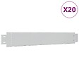 VIDAXL - vidaXL Clôture de pelouse flexible 20 pcs Acier galvanisé 100x14 cm - vignette