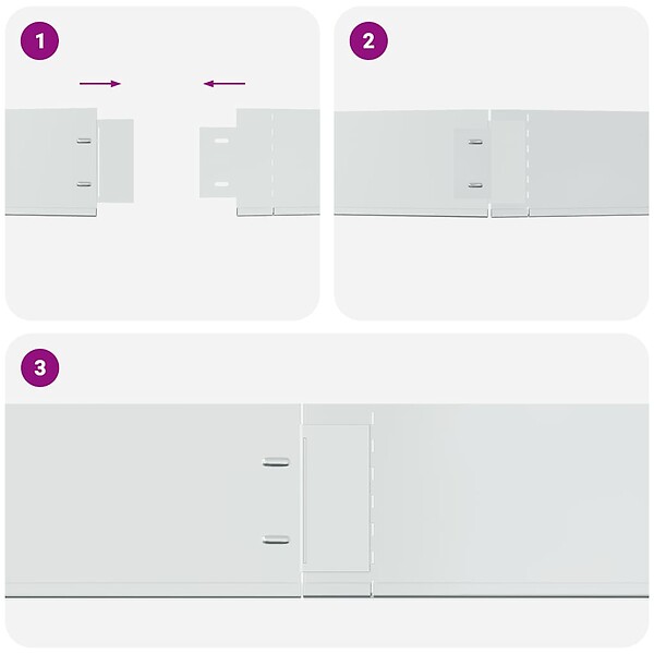 VIDAXL - vidaXL Clôture de pelouse flexible 20 pcs Acier galvanisé 100x14 cm - large
