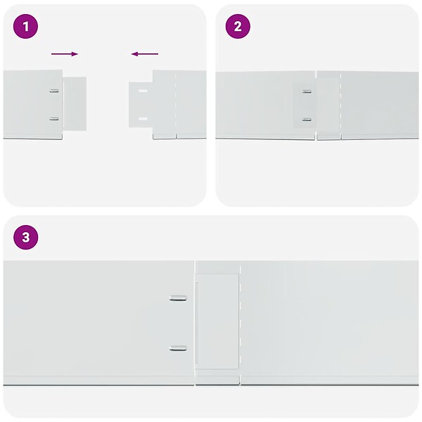 VIDAXL - vidaXL Clôture de pelouse flexible 10 pcs Acier galvanisé 100x14 cm - large