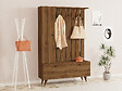 HABITAT ET JARDIN - Meuble d'Entrée en bois "Lala" - 35 x 112 x 170 cm - Noyer - vignette