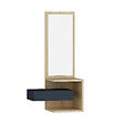 HABITAT ET JARDIN - Meuble d'entrée en bois "Stella" - 49 x 31 x 90 cm - ChêneAnthracite - vignette