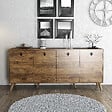 HABITAT ET JARDIN - Buffet en bois "Elite" - 180 x 45 x 80 cm - Marron - vignette