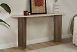 HABITAT ET JARDIN - Console en bois "Sira" - 150 x 35 x 75 cm - Travertin - vignette