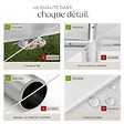 TECTAKE - Tonnelle 6 x 4 m blanche structure acier revêtu par poudre panneaux polyéthylène imperméable protection uv 50+ fenêtres amovibles - vignette