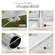 TECTAKE - 4 X 8 m tente de réception imperméable protection uv 50+ blanc structure acier bâches résistantes fenêtres amovibles - vignette