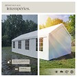 TECTAKE - 4 X 8 m tente de réception imperméable protection uv 50+ blanc structure acier bâches résistantes fenêtres amovibles - vignette