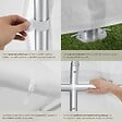 TECTAKE - 4 X 8 m tente de réception imperméable protection uv 50+ blanc structure acier bâches résistantes fenêtres amovibles - vignette