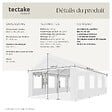 TECTAKE - 4 X 8 m tente de réception imperméable protection uv 50+ blanc structure acier bâches résistantes fenêtres amovibles - vignette
