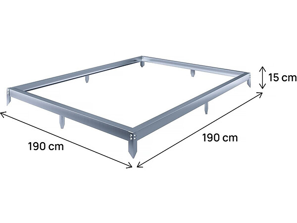 HABITAT ET JARDIN - Embase en acier galvanisé pour serre jardin "Basilic" - 3,61 m² - Gris - large