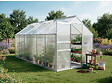 HABITAT ET JARDIN - Embase en acier galvanisé pour serre jardin "Basilic" - 7,03 m² - Gris - vignette