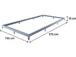 HABITAT ET JARDIN - Embase en acier galvanisé pour serre jardin "Basilic" - 7,03 m² - Gris - vignette