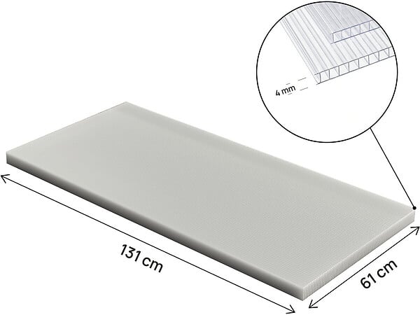 HABITAT ET JARDIN - Lot de 10 panneaux en polycarbonate 4 mm "Michigan" 7,9 m2 - large