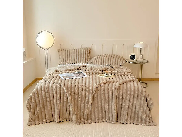 HABITAT ET JARDIN - Plaid - 1.00 x 1.50 m - Taupe - large