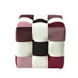 HABITAT ET JARDIN - Pouf en velours "Patchwork" - 42 x 42 x 42 cm - Multicolore - vignette
