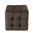 HABITAT ET JARDIN - Pouf en velours "Lizbon" - 42 x 42 x 42 cm - Marron - vignette