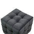 HABITAT ET JARDIN - Pouf en velours "Lizbon" - 42 x 42 x 42 cm - Gris - vignette