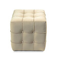 HABITAT ET JARDIN - Pouf en velours "Lizbon" - 42 x 42 x 42 cm - Crème - vignette