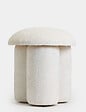 HABITAT ET JARDIN - Pouf en tissu "Magnus" - 45 x 45 x 48 cm - Blanc - vignette