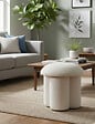 HABITAT ET JARDIN - Pouf en tissu "Magnus" - 45 x 45 x 48 cm - Blanc - vignette