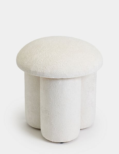 HABITAT ET JARDIN - Pouf en tissu "Magnus" - 45 x 45 x 48 cm - Blanc - large