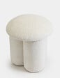 HABITAT ET JARDIN - Pouf en tissu "Magnus" - 45 x 45 x 48 cm - Blanc - vignette