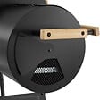 TECTAKE - Barbecue charbon 2 en 1 2 compartiments thermomètre noir 110x60x116 cm 2 roues - vignette