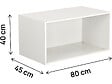 HABITAT ET JARDIN - Module pour armoire "Opéra" - 80 x 45 x 40 cm - Blanc - vignette