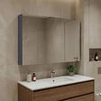 HABITAT ET JARDIN - Meuble Salle de Bain avec Miroir "Side 100" - 100 x 16 x 66 cm - Matte Anthracite - vignette