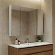 HABITAT ET JARDIN - Meuble Salle de Bain avec Miroir "Nuvola 100 v2" - 97 x 16 x 66 cm - Cashmere - vignette