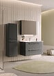HABITAT ET JARDIN - Meuble Salle de Bain avec Miroir "Nuvola 100 v2" - 97 x 16 x 66 cm - Anthracite - vignette