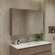 HABITAT ET JARDIN - Meuble Salle de Bain avec Miroir "Side 100" - 100 x 16 x 66 cm - Dark Walnut - vignette