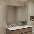 HABITAT ET JARDIN - Meuble Salle de Bain avec Miroir "Side 100" - 100 x 16 x 66 cm - Oak - vignette
