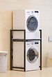 HABITAT ET JARDIN - Meuble pour machine à laver en métal "Junior" - 70 x 60 x 116 cm - Blanc - vignette