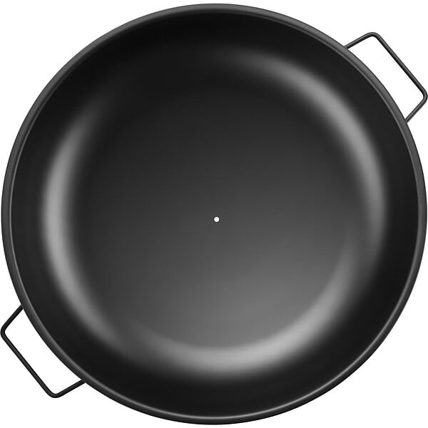 TECTAKE - Brasero ø 57,5 cm acier épais 2,5 mm noir avec 2 poignées tisonnier évacuation eau rebord haut pieds robustes - large