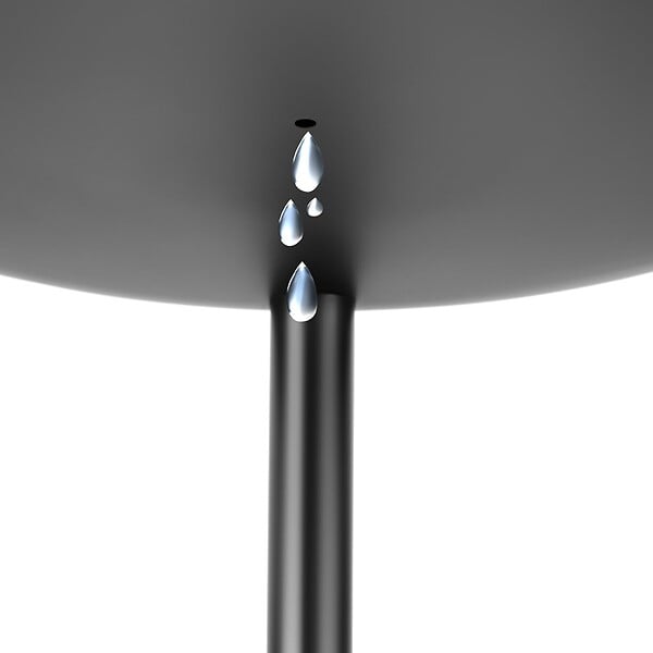 TECTAKE - Brasero ø 57,5 cm acier épais 2,5 mm noir avec 2 poignées tisonnier évacuation eau rebord haut pieds robustes - large