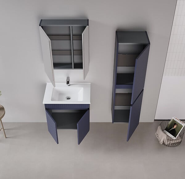 HABITAT ET JARDIN - Meuble Vasque "Tivoli 65" - 65 x 45 x 57 cm - Matte Navy Blue - large