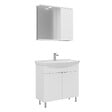 HABITAT ET JARDIN - Ensemble Meuble Vasque avec Miroir (2 Pièces) "Purus 80" - 80 x 50 x 83 cm - White - vignette