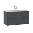 HABITAT ET JARDIN - Meuble Vasque "Moonlight 90 v2" - 91 x 51 x 51 cm - Matte Anthracite - vignette