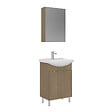 HABITAT ET JARDIN - Ensemble Meuble Vasque avec Miroir (2 Pièces) "Purus 55" - 55 x 50 x 83 cm - Oak - vignette