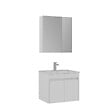 HABITAT ET JARDIN - Ensemble Meuble Vasque avec Miroir (2 Pièces) "Side 65 v2" - 65 x 45 x 52 cm - Matte White - vignette