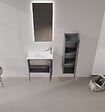 HABITAT ET JARDIN - Meuble Vasque "Ferla 60" - 60 x 22 x 50 cm - Matte Anthracite - vignette