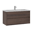 HABITAT ET JARDIN - Meuble Vasque "Side 100 v3" - 100 x 45 x 52 cm - Dark Walnut - vignette