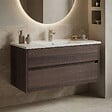 HABITAT ET JARDIN - Meuble Vasque "Side 100 v3" - 100 x 45 x 52 cm - Dark Walnut - vignette