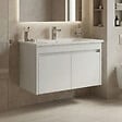 HABITAT ET JARDIN - Meuble Vasque "Side 85 v2" - 85 x 45 x 52 cm - Matte White - vignette