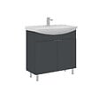 HABITAT ET JARDIN - Meuble Vasque "Purus 80" - 80 x 50 x 83 cm - Matte Anthracite - vignette